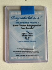 JAYSON TATUM 2025-26 BOWMAN CHROME BASKETBALL AUTO RED LAVA /5