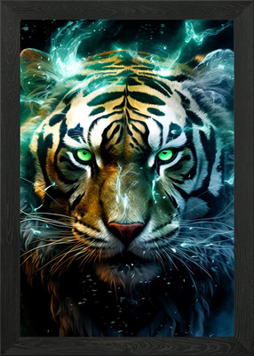 Tiger Framed Wall Art Poster Canvas Print Picture
