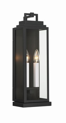 Crystorama Lighting Group ASP-8912 Aspen 2 Light 19'' Tall Outdoor - Black