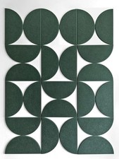 Half-Circle Felt Board Tiles, 12 Packs - Self Adhesive Wall Art  Acoustic Panel