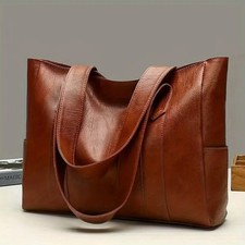 Damen Designer Leder Schultertasche große Ka...