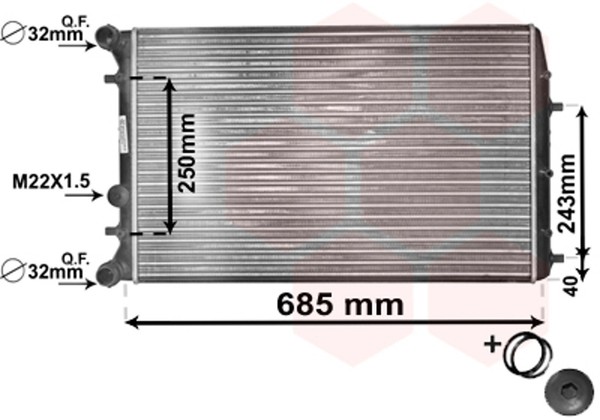 VAN Wezel MotorküHler WasserküHler *** IR Plus *** 76002010 FüR FOX Skoda Polo 4-image
