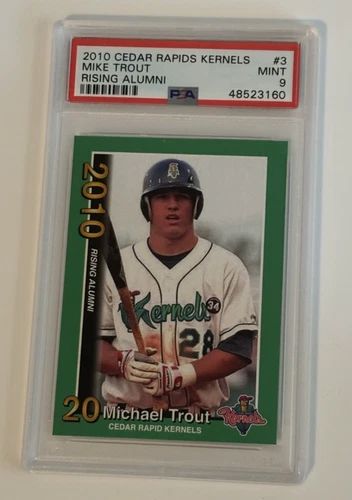 2010 Cedar Rapids Kernels Mike Trout PSA 9 Rising Alumni