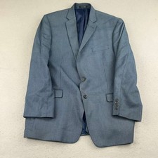 Chaps Blazer Mens 46 Long Blue Lined Button Up Lined Vented Coat Jacket