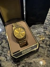 Seiko Vintage Men’s Quartz Watch Gold Tone Presidential 7N43 812L With Case