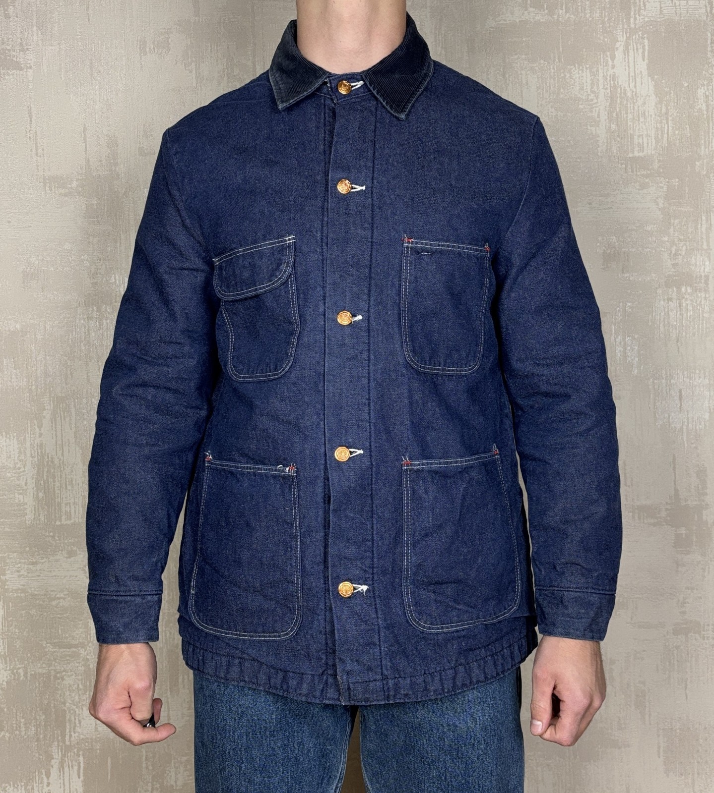 80s Blue Bell Vintage Denim Jacket WorkWear Chore Blanket Lined Sz 102 CM 40 (L) image 4