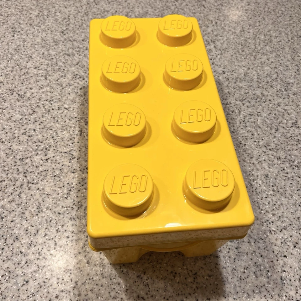 LEGO Estuche de Ladrillos de Almacenamiento 8 Pernos Grande Amarillo Contenedor Plástico Contenedor Vacío 14x7x10 Foto 2 de 4