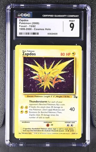 Zapdos (Unlimited) graded CGC 9 for sale on eBay