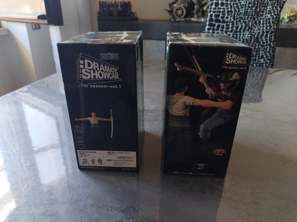 One Piece Zoro E Mihawk Banpresto 7th Season Vol. 1 E Vol. 2 - Immagine 3 di 4