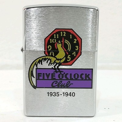 ZIPPO Five O'Clock Club Oil Lighter 1935-1940