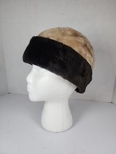 Vintage United Hatters Cap Millinery Workers Union Grey Faux Fur Hat Medium