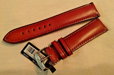 Zeppelin Uhren Lederarmband Dunkelbraun helle Naht 22 mm Dornschließe Original
