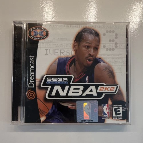 Sega Sports NBA 2K2 Sega Dreamcast 2001 Sports Basketball Manual Multiplayer VGA