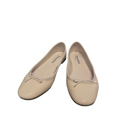 Limited Repetto Ballet Flats Patent Leather Beige Size EU38.5/ US8.5 Elegant EUC
