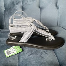 NWT Sanuk Heather Gray Yoga Sling Ella Sandals Recycled Yoga Mat Women's Size 10