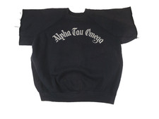 True VTG 1950s 60s COLLEGE Fraternity SWEATSHIRT Alpha Tao Omega ATO Distressed