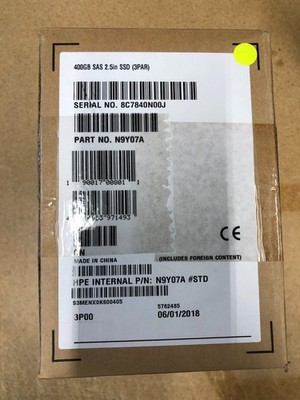 Lot of 3 - 400 GB SAS 2.5 Bin SSD (3PAIR) N9Y07A