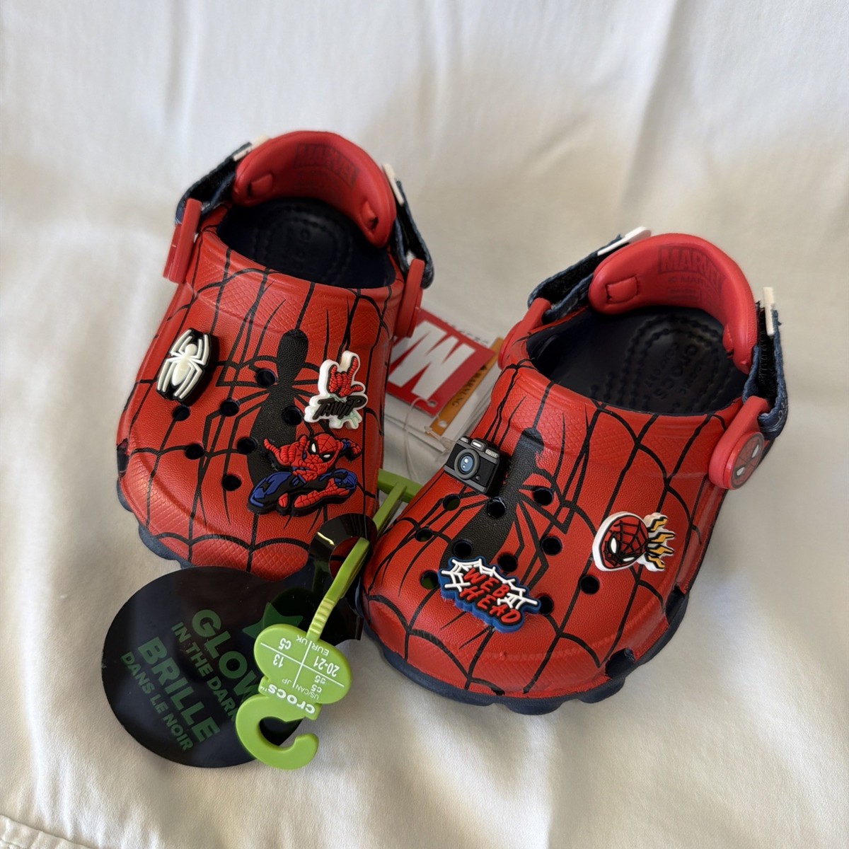 NWT Crocs Marvel Team Spider Man All Terrain Kids Clogs 