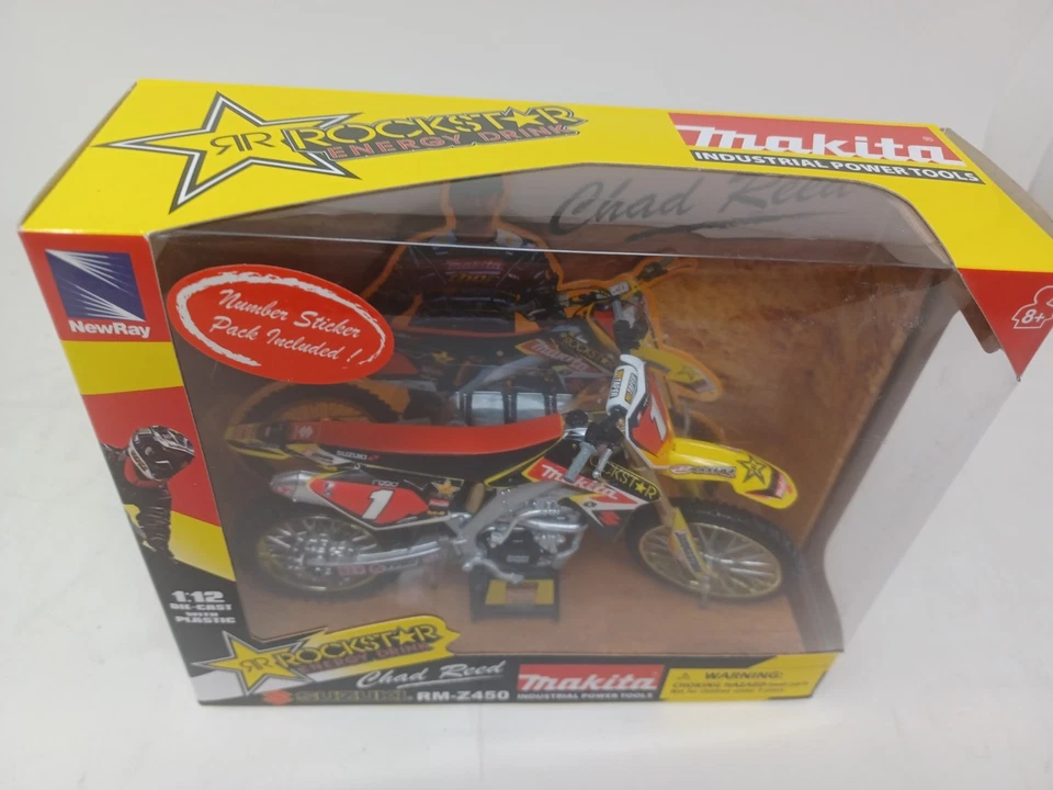 New Ray Suzuki RM-Z450 Chad Reed 1:12 Diecast  - Image 2 of 4