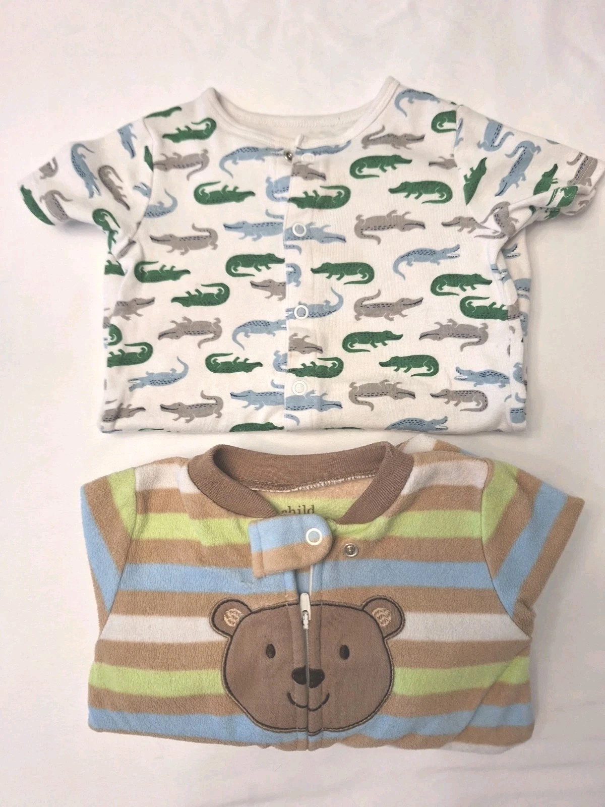 Baby Boy Clothes 3 To 6 Months 2 Pieces Teddy Bear Alligators