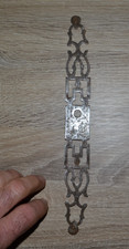 Ancienne plaque de propreté en métal à entrée de clé, garniture de porte (30cm)