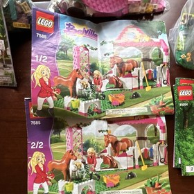 LEGO Belville 7585 Horse Stable Complete Set 112 pcs 2 Minifigures + Instr