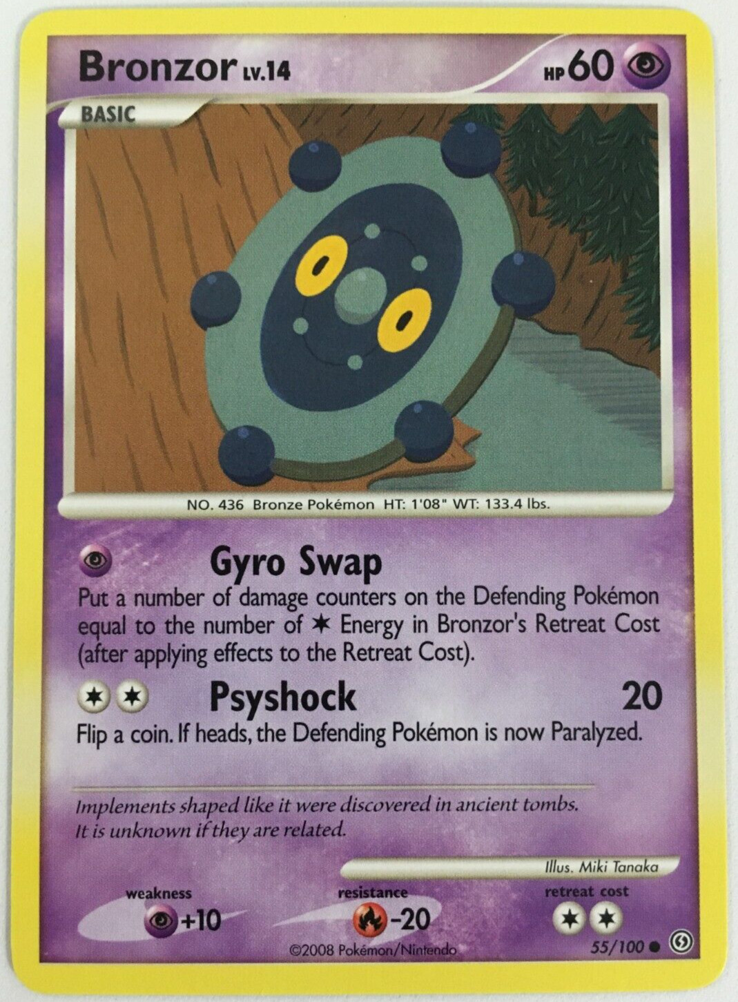 POKEMON BRONZOR LV.14 55/100 D&P STORMFRONT COMMON NEAR MINT