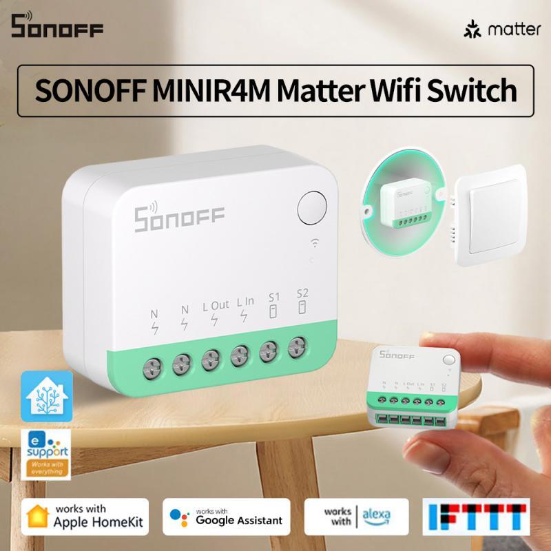 1-5pcs SONOFF MINIR4M MINI Extreme WiFi Smart Switch Detach Relay Matter Via EWe