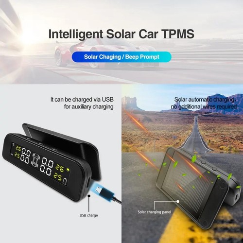 Wireless Car Solar LCD Tire Pressure Monitoring System + 4 External Sensors - Picture 5 of 13