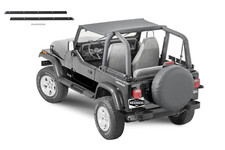 Brief Bikini Bimini Top And Channel In Black For 1987-1995 Jeep Wrangler Yj