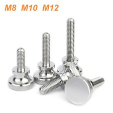 Knurled Thumb Screws Flat Round Head Grip Knob Adjustment Stainless Steel M8 M10