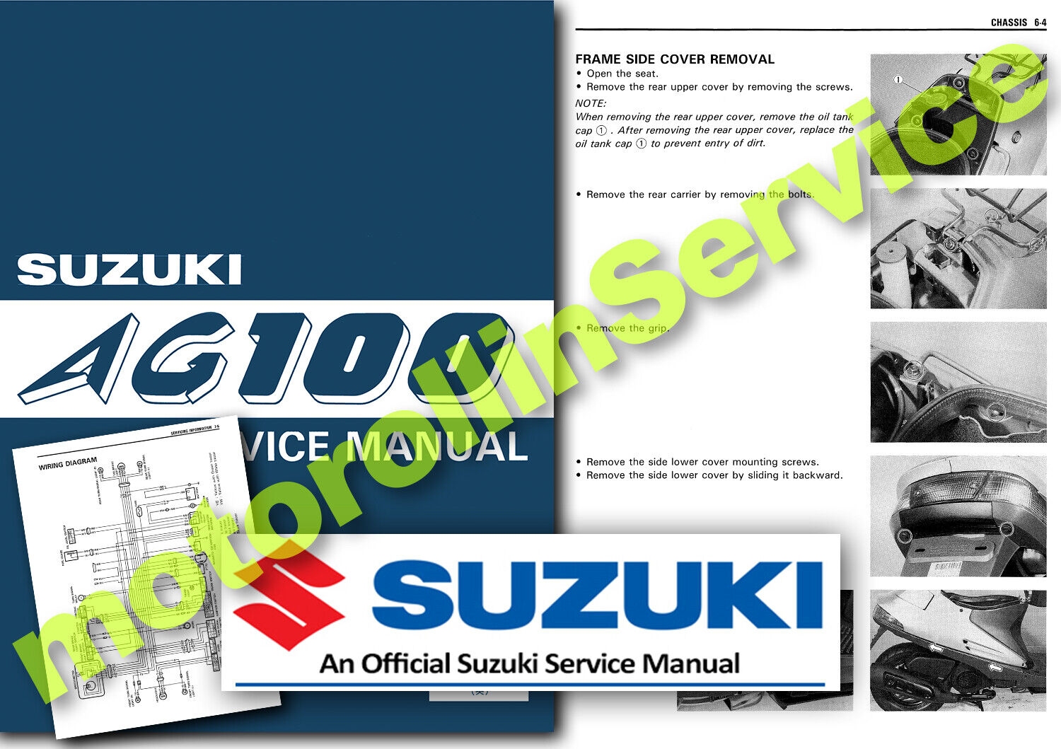 Free shipping Suzuki AG100 ADDRESS Arlington Mall Scooter Service Works Manual 1996 1995 1997