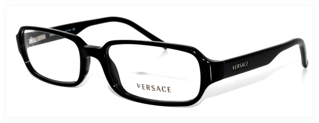 NEW WITH DEFECT EYEGLASSES VERSACE MOD.3063 GB1 GLOSS MATTE BLACK 53-16 
