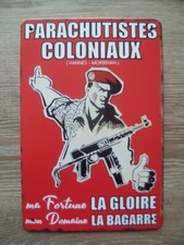 Plaque métal Neuve PARACHUTISTES TAP guerre d'Indochine Algérie brevet para Indo