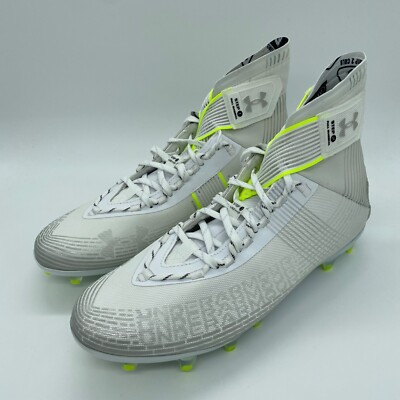 Under Armour UA Highlight MC Football Cleats 3023716-106 White Size 12 Mens