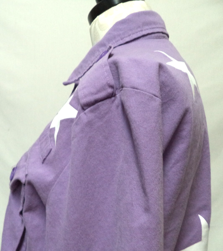 Davi & Dani Star button down Military Jacket button top blouse Size Medium Md M - Picture 5 of 14