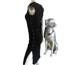 Shape FX Snap Side Slit Black Fitted Dress Women's Size 6