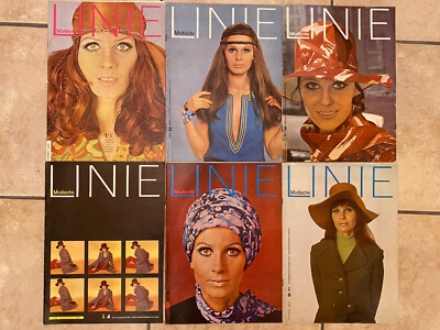 Modische Linie Heft 1-6 1970 - DDR Modezeitschrift inkl. Schnittmuster Mode