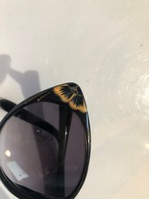 Vintage Sanford hutton sunglasses 24 K butterfly on sides sg 10
