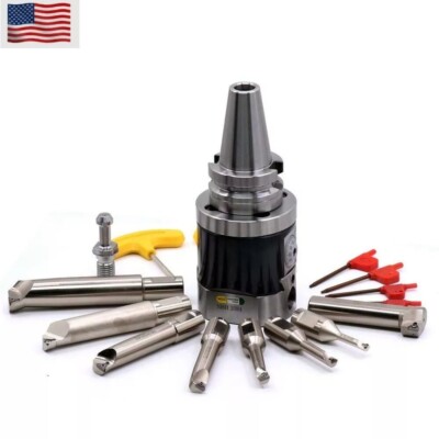 CAT40-NBH2084 Fine Boring Head NT40 BT40 MT3 R8 Tool Holder+8Pcs 20mm Boring Bar