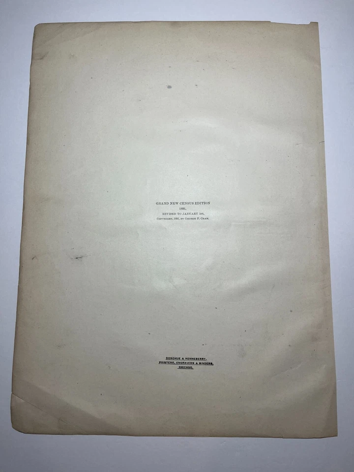 Mapa de PERSIA / IRÁN 1891 Fm 1891 Crams Atlas inigualable del mundo VER DESCRIPCIÓN Foto 3 de 4