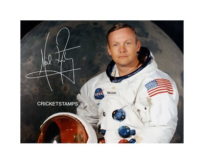Neil Armstrong Astronaut Raum Apollo II Nasa Nachdruck Foto Signiert 11 '' X8 '' .