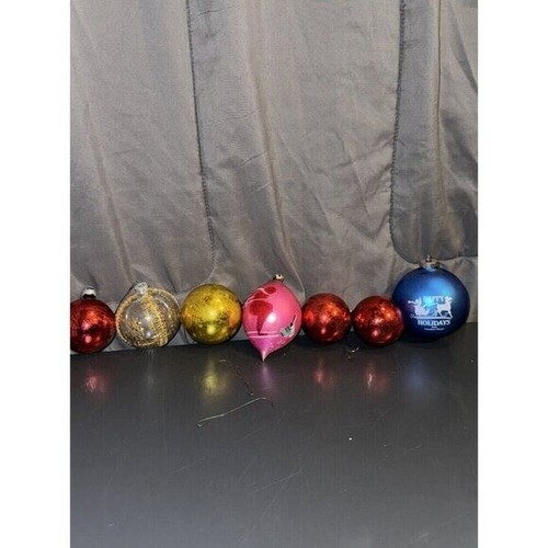 Christmas Tree Ornaments Mixed Lot of 7 MCM Made in the US Vintage Some Paragon