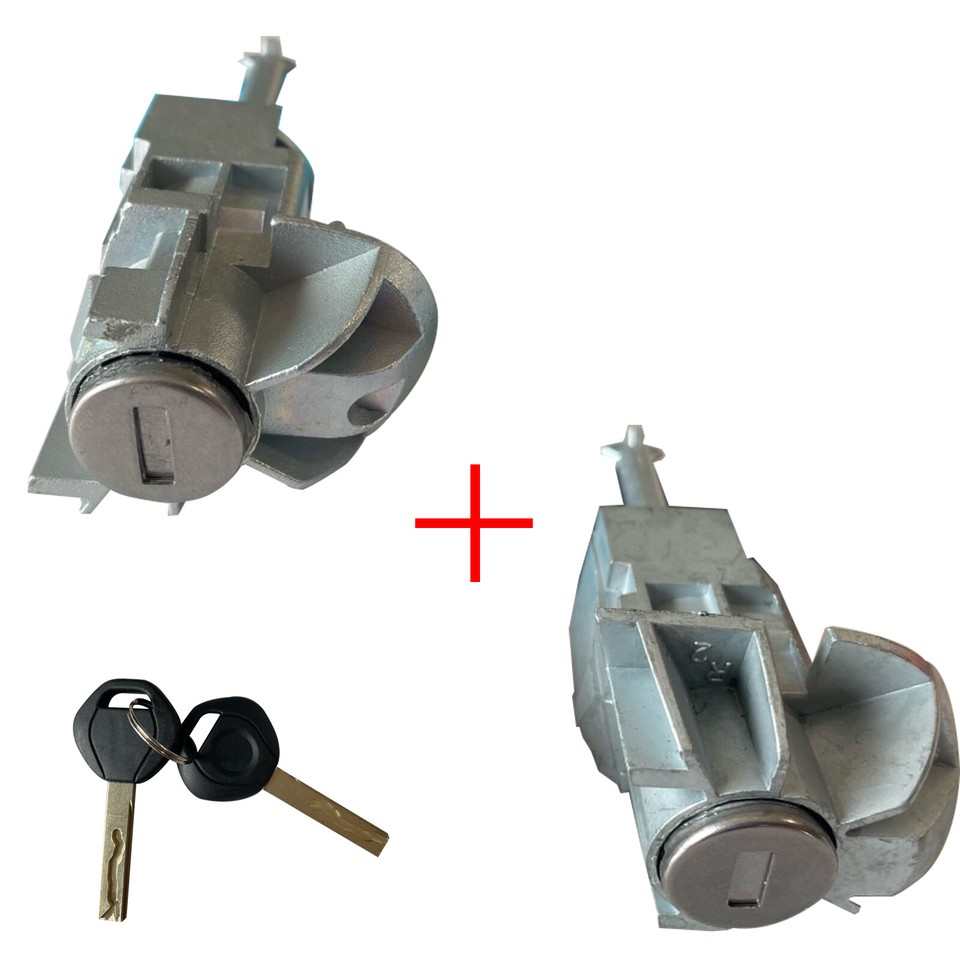 DUZFOREI Cilindro de cerradura de puerta trasera con llaves, reemplaza #69055-0C030, para Toyota Tundra 2014-2021 y Tacoma 2016-2022, plateado