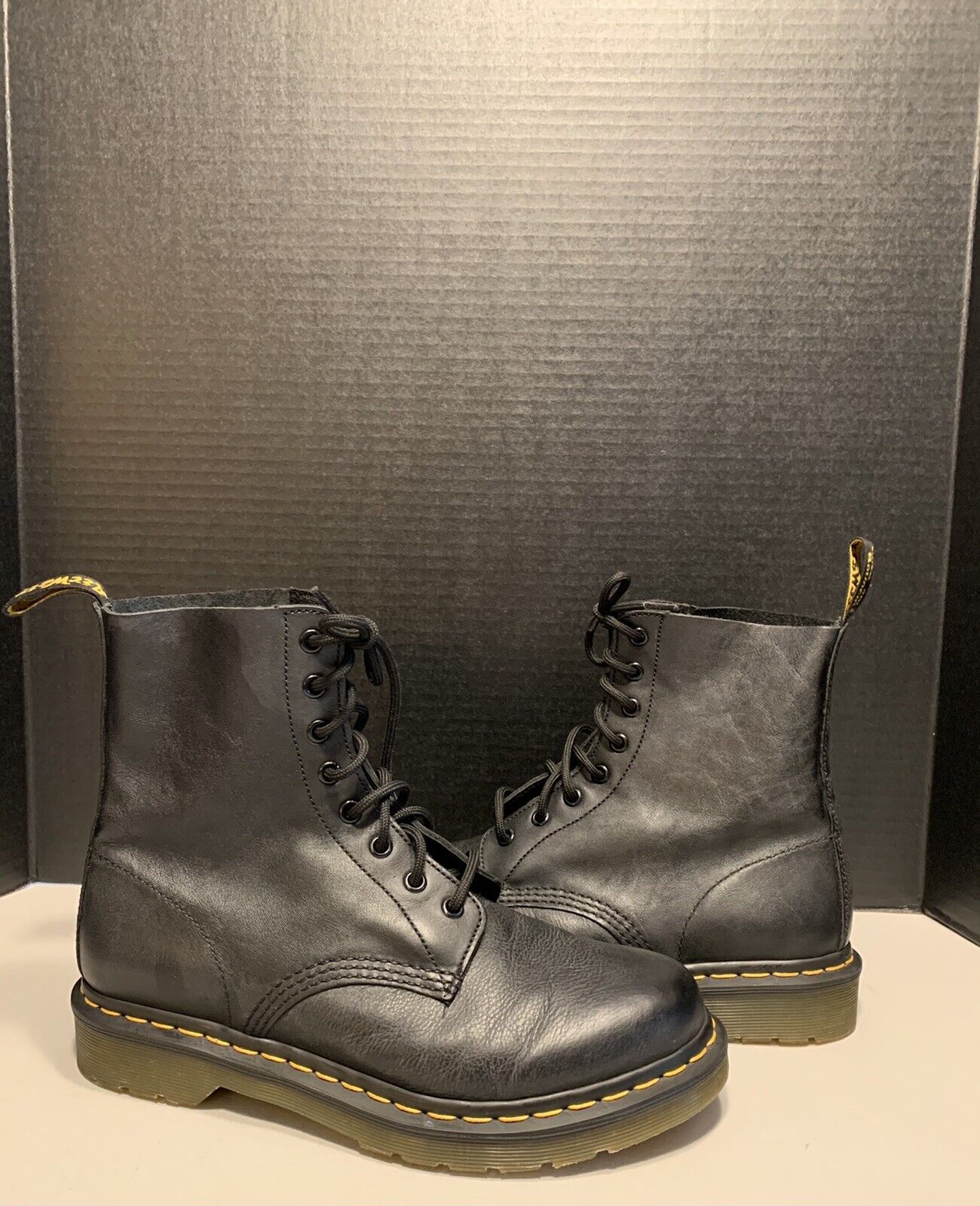 Dr. Pascal Leather Boots Size US W 9 - Black - eBay