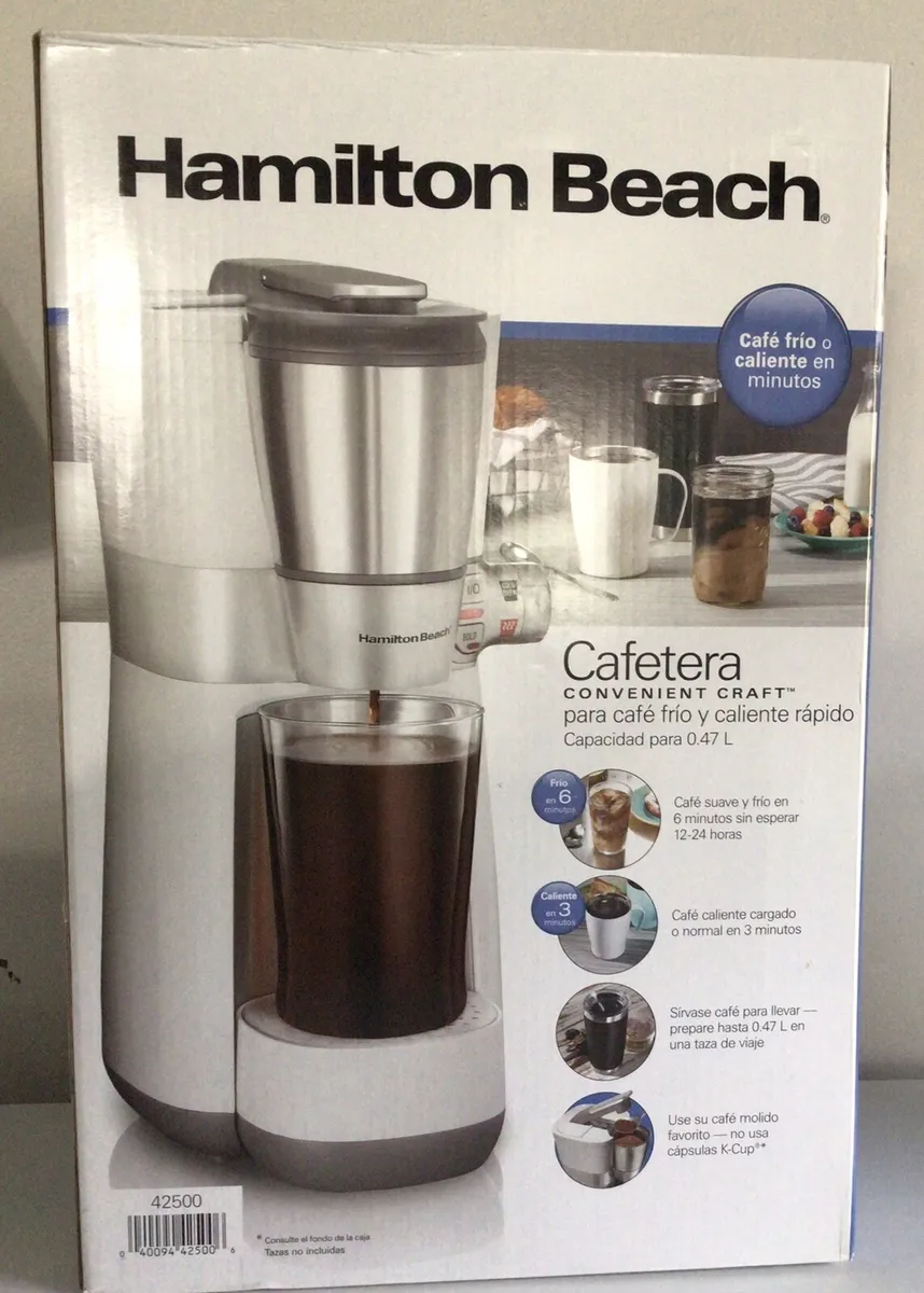 Hamilton Beach 16 Oz. Convenient Craft Rapid Cold Brew and Hot Coffee Maker,  White - 42500