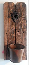 Rustic Reclaimed Wood Bottle Opener with Bucket by DelMarq