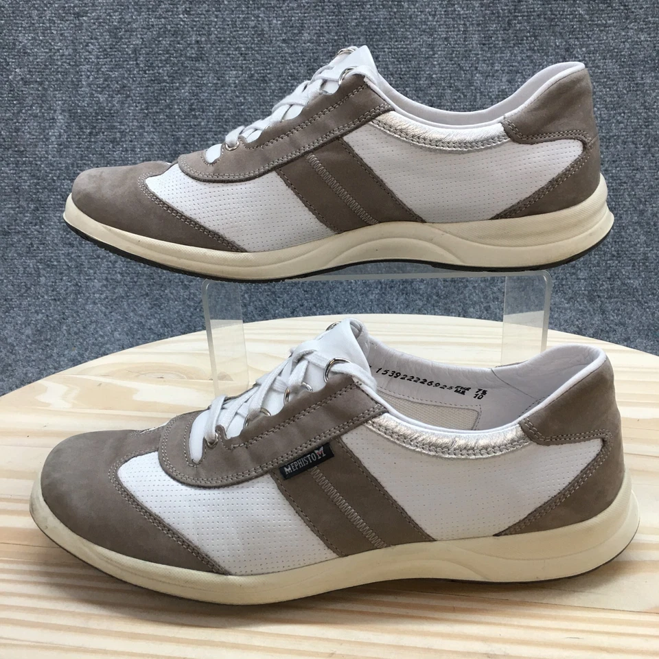 Mephisto Zapatos Mujer 10 Tenis Informales Cuero Multicolor Con Cordones Punta Redonda Foto 2 de 4