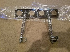 2 NEW DOUBLE SQUARE TWIST MIRRORS CHROME,LOWRIDER BICYCLES W CLEAR REF.