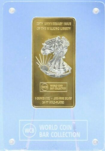 World coin bar collection 2010 Gabon Liberty 1 oz silver 999  with box - Picture 1 of 12